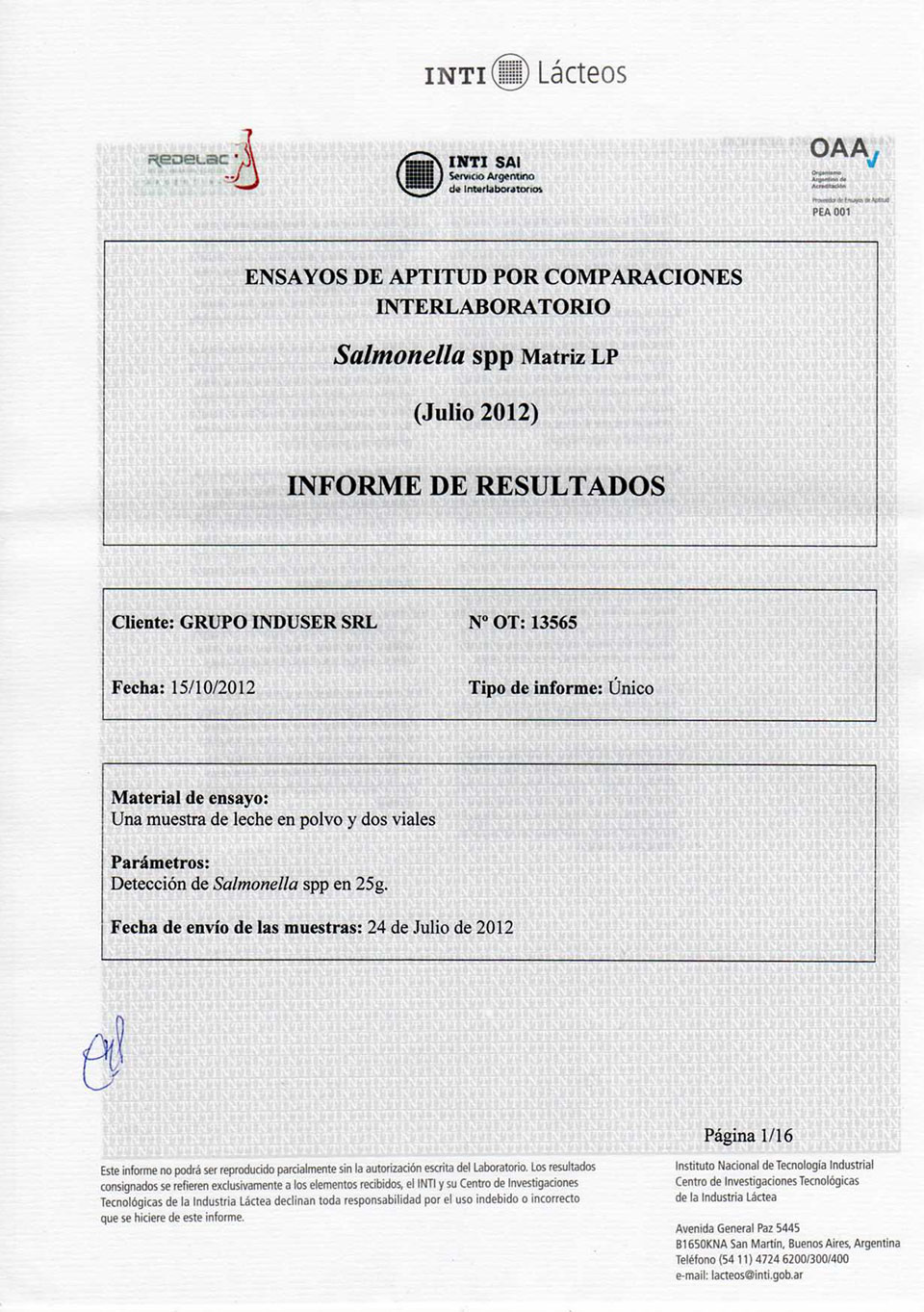 certificaciones