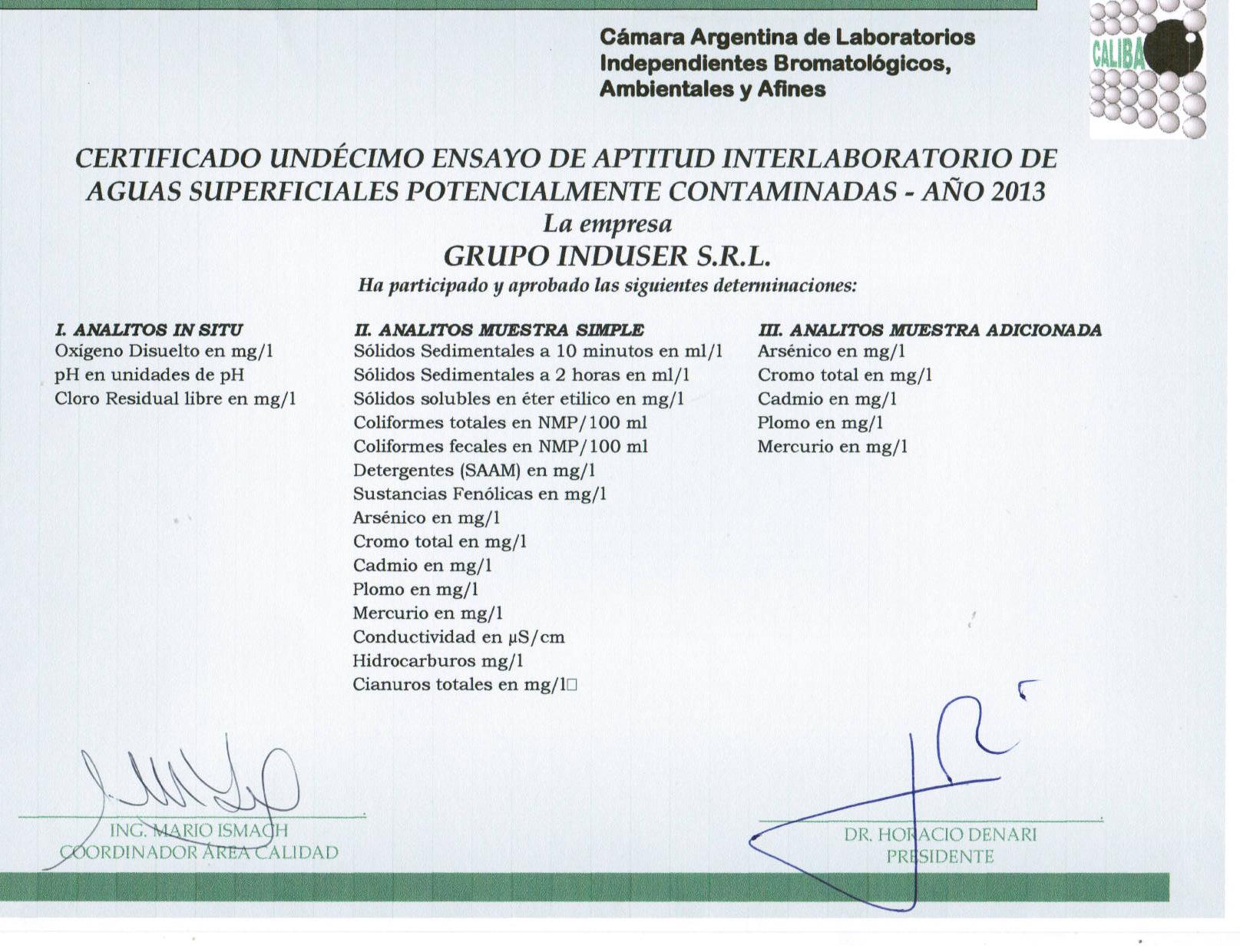 certificaciones