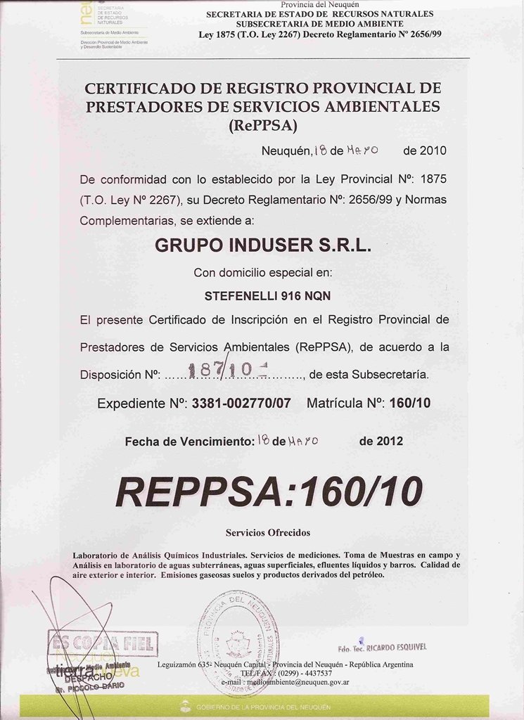 certificaciones
