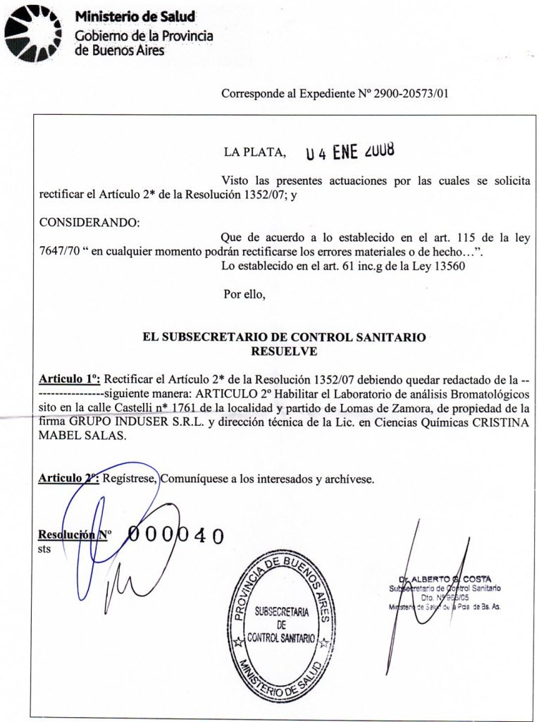 certificaciones