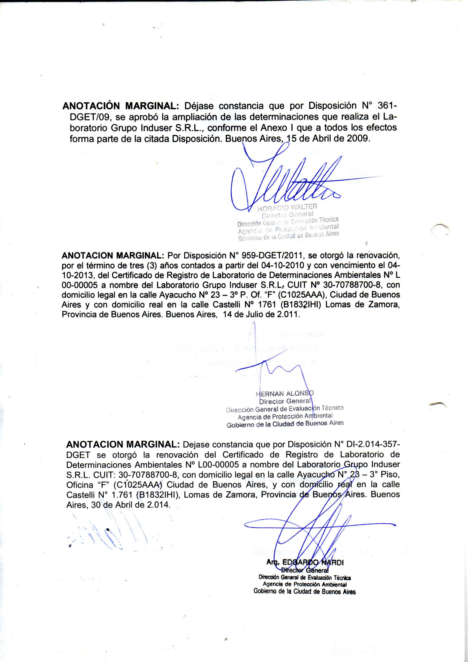 certificaciones