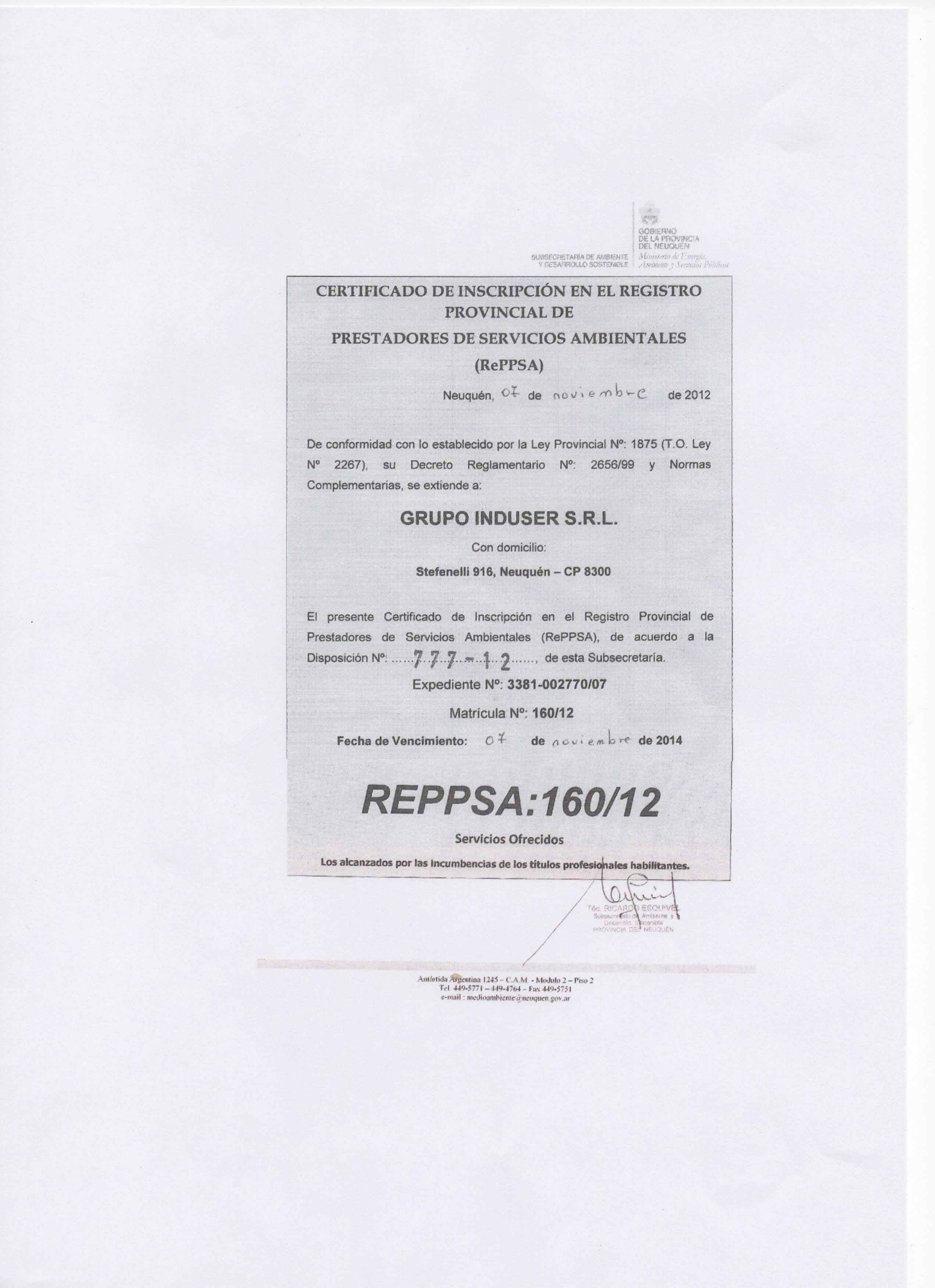 certificaciones
