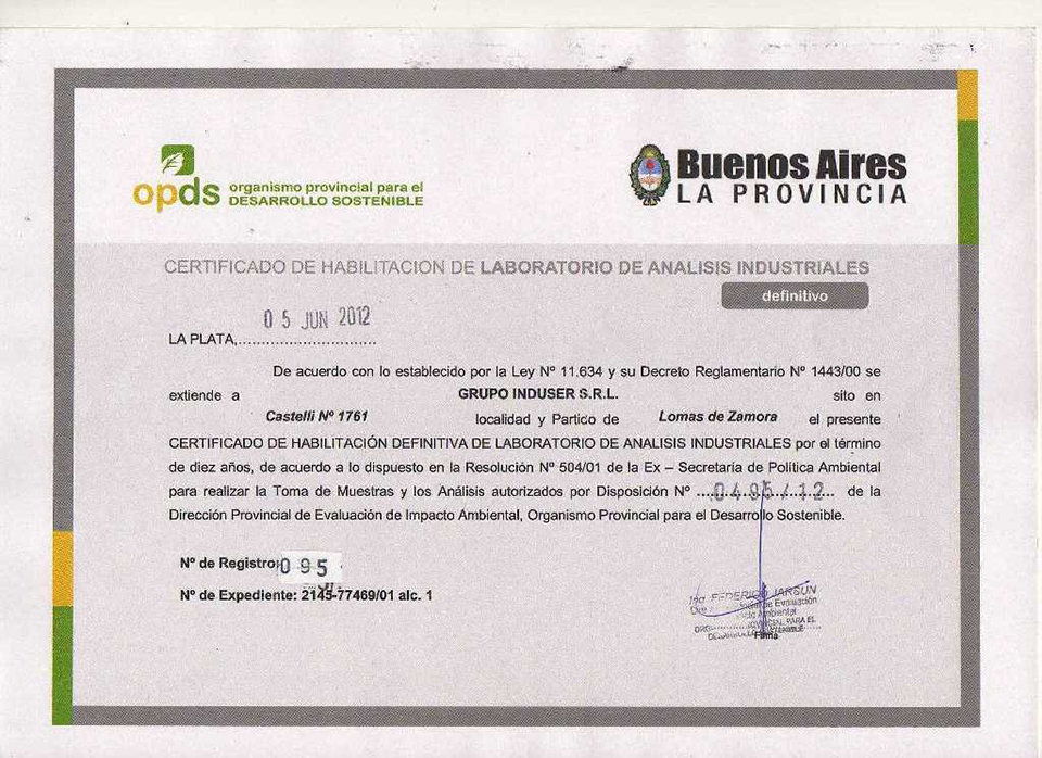certificaciones