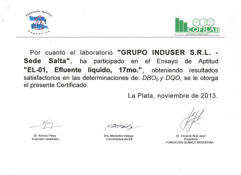 certificaciones